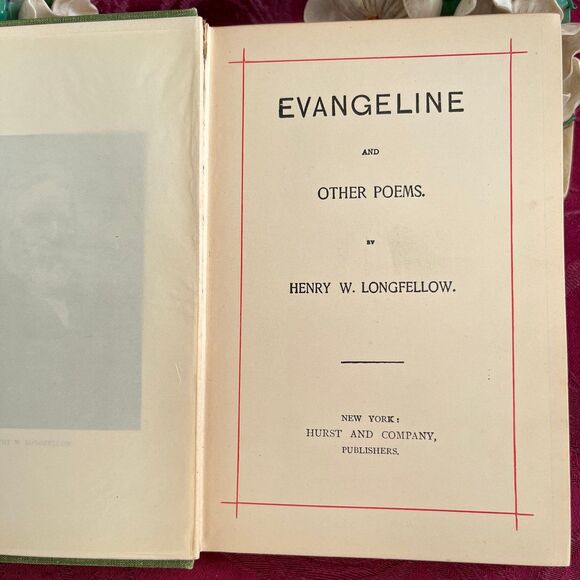 Ca 1890s Vintage Book: Evangeline and Other Poems by Henry W. Longfellow - Picture 3 of 12